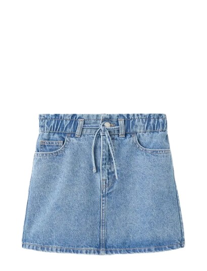 Mango Knot Denim Skirt Blue 7