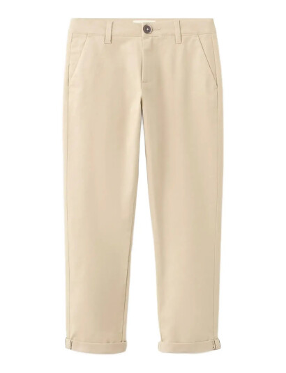Mango Chino Trousers With Turn Up Hem   Cream   11