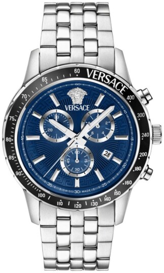 Versace Herreklokke VEZCA0324 Sport Blå/Stål Ø44 mm Versace Herreklokke VEZCA0324 Sport Blå/Stål Ø44 mm