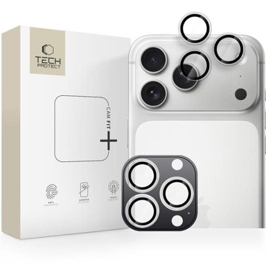 Tech-Protect Camring Fit+ Gjennomsiktig Kameralinsebeskyttelse for iPhone 14-17 Pro / Max