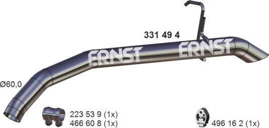 ERNST 331494 Eksosrør