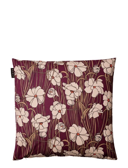 LINUM Jazz Cushion Cover Patterned LINUM BURGUNDY RED 50X 50CM