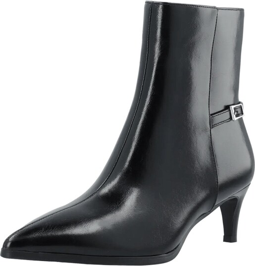 Bianco Biaabbie Buckle Zip Boot Faux Leather BLACK PRATIA 38
