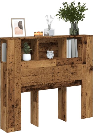  Hodegavl med hylle gammelt tre 120x19x104,5 cm konstruert tre 8721158442178