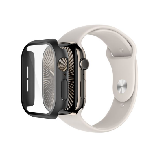 Belkin TemperedCurve 2-i-1 Skjermbeskytter til Apple Watch Series 10 46mm Svart
