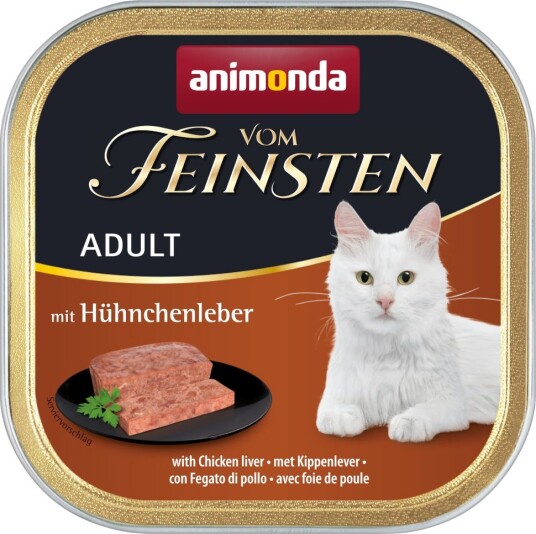 Animonda Vom Feinsten Våtfôr Adult Kyllinglever 6 X 100 G