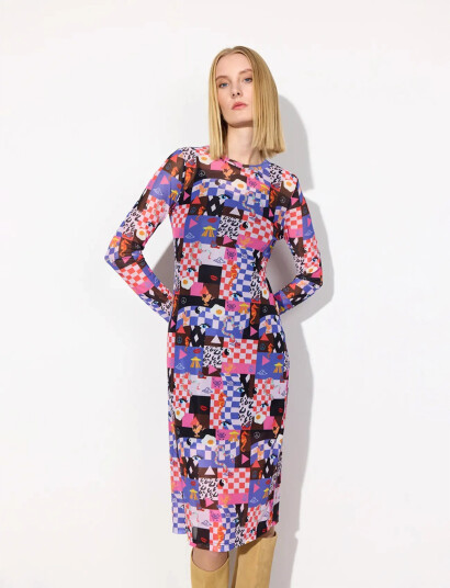 Hunkøn Madison Mesh Dress Pink XS Hunkøn Madison Mesh Dress Pink XS