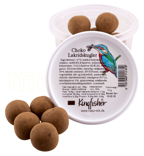 Kingfisher Sjoko Lakriskuler 70g