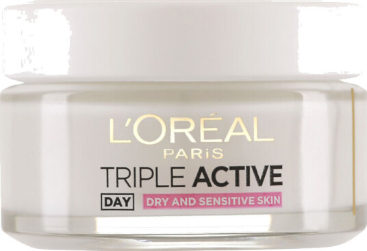 L'Oréal Paris Triple Active Dagkrem for Tørr og Sensitiv Hud 50 ml