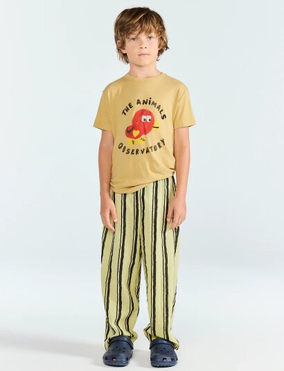 THE ANIMALS OBSERVATORY Rooster Kid T Shirt Dark Garden   Beige   98