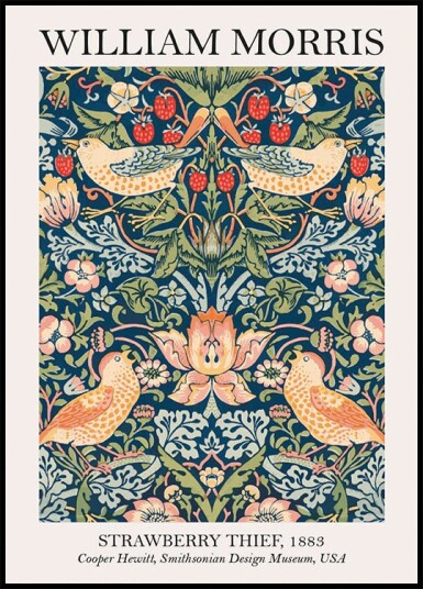William Morris Strawberry Thief Plakat Plakat / 100x150cm