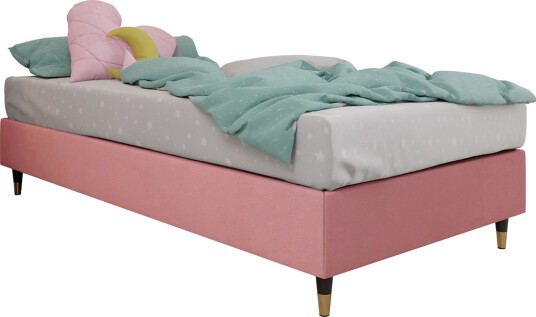 Adeliza Rammeseng 80x200 cm - Fløyel/Rosa/Tre/Metall