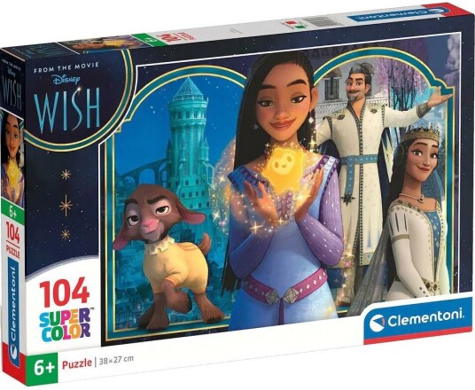 Clementoni Supercolor Disney Wish 104 Stk Tegnefilm 6 År