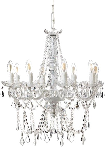 nielsen_light LYSEKRONE IMPERIAL 8-ARMET HVID