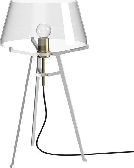 Tonone Ella Bordlampe Hvit/ Røkt Glass Tonone Ella Bordlampe Hvit/ Røkt Glass