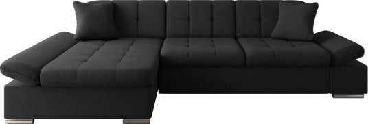 Djerra Sofa med Divan 3 seter   Svart