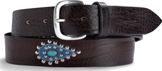 Alberto Luti Leather belt 100 brun herre
