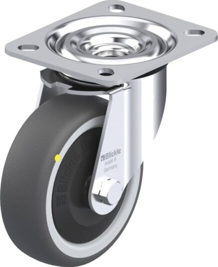 Blickle 852198 L-Path 100Kf-Els Hjul, Hjuldiameter 100 Mm, Bæreevne Maks. 130 Kg, 1 Stk
