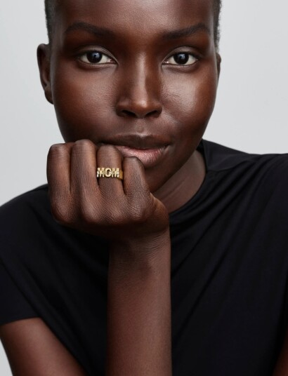 Pandora Mom Signet Ring Gold 50