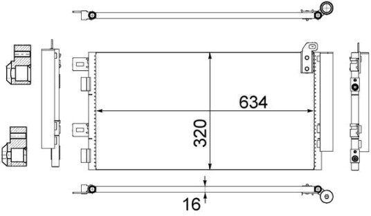 Kondensator klimaanlegg MAHLE AC 312 001S