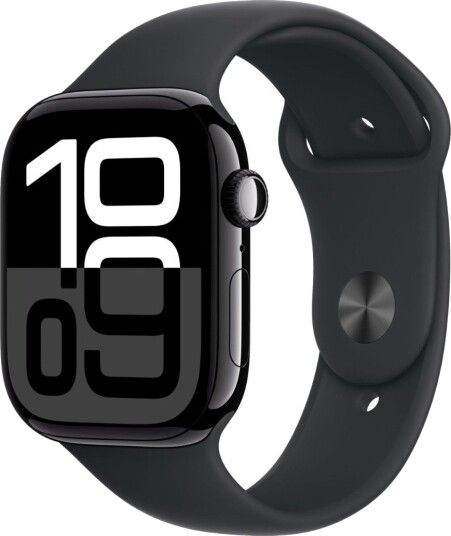 Apple Watch S10 46mm GPS sort aluminium/sort Sport Band M/L