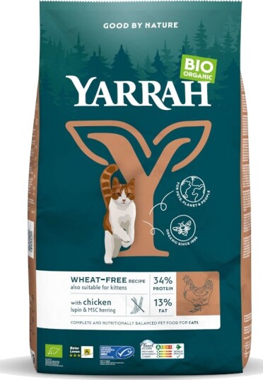 Yarrah Økologisk Hvetefri Med Kylling Og Fisk 2.4 kg