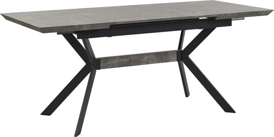 Abenson Spisebord 180 cm Sammenleggbart - Grå/Svart