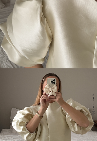 Bubbleroom Occasion Puff Sleeve Satin Jacket
