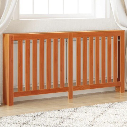 Radiatordeksel voksbrun 169x19x84 cm heltre furu Radiatordeksel voksbrun 169x19x84 cm heltre furu