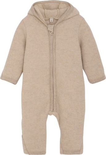 Huttelihut Camel Melange Pram Suit Ears Wool Fleece S 92