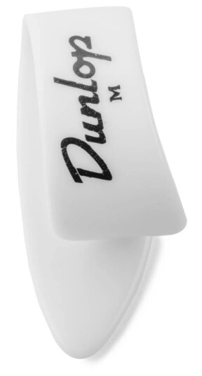 Dunlop White Plastic Thumbpicks Medium Pack Of 4 Dunlop White Plastic Thumbpicks Medium Pack Of 4