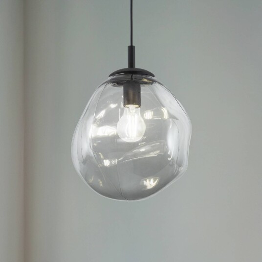 TK Lighting Sol Mini pendellampe glass Ø 25 cm svart/grafittgrått