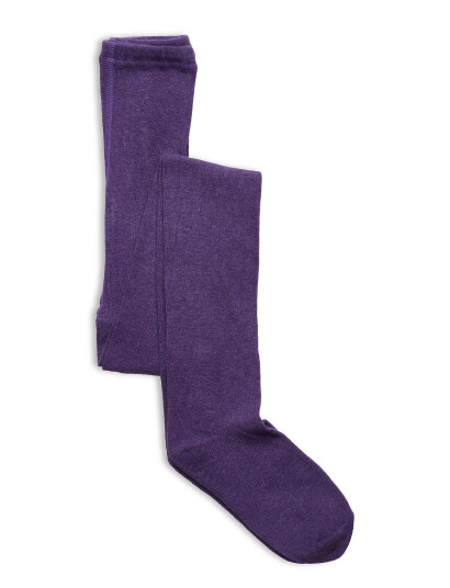 Melton Cotton Tights - Purple - 56/62