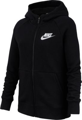 Nike  Girl NSW PE FULL ZIP   010 BLACK/WHITE 8 10 år