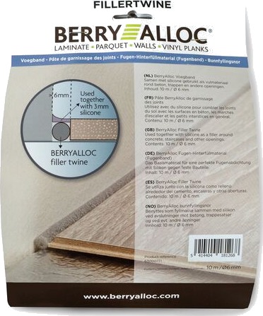 BerryAlloc Fyllsnor 6mm 10m for Laminatgulv