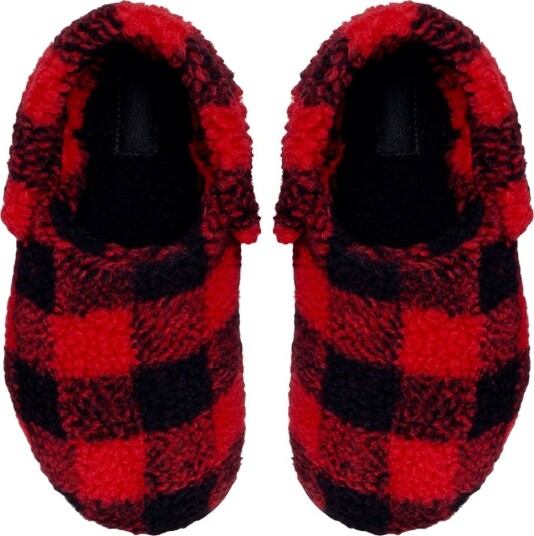 Crocs Classicbuffcheckcozzzyslipperk - Red - 32/33