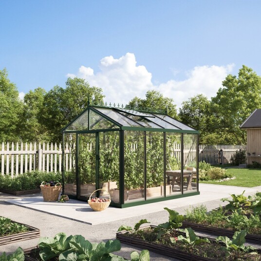 Drivhus Oasen Senior Victorian Mørk Grønn, 7,3 M²