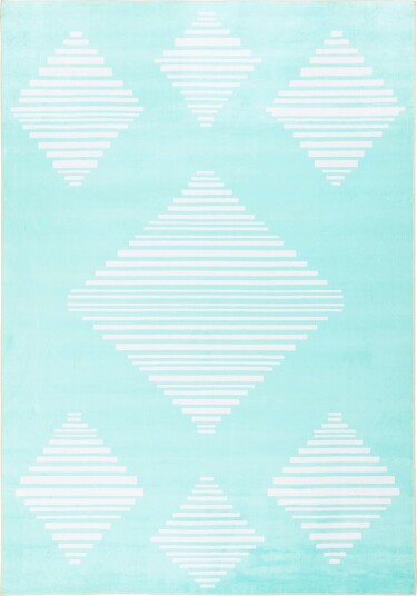 Wilton teppe   Carmen lyseblå/hvit Størrelse: 200 x 280 cm