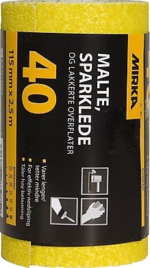 Mirka K120 Stearatbelagt Sliperull 115mm x 2.5m for Lakk og Maling