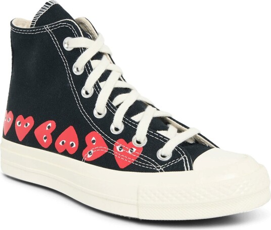 Comme des Garçons Play Multi Heart Sneakers   BLACK   36.5