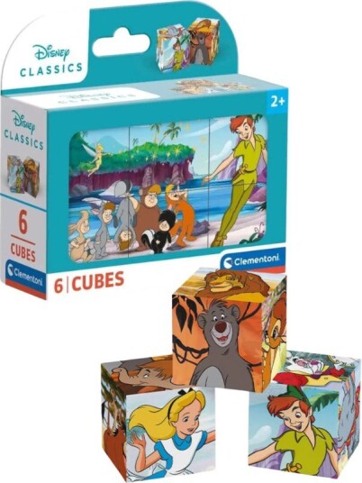 Clementoni Disney Classics puslekuber 6 stk Clementoni Disney Classics puslekuber 6 stk