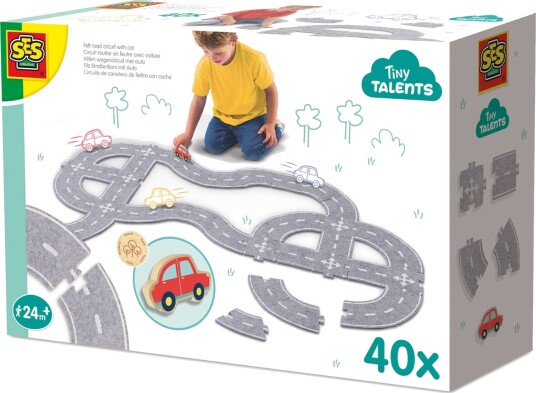SES Creative Felt Road Surface Med Bil 40 Deler