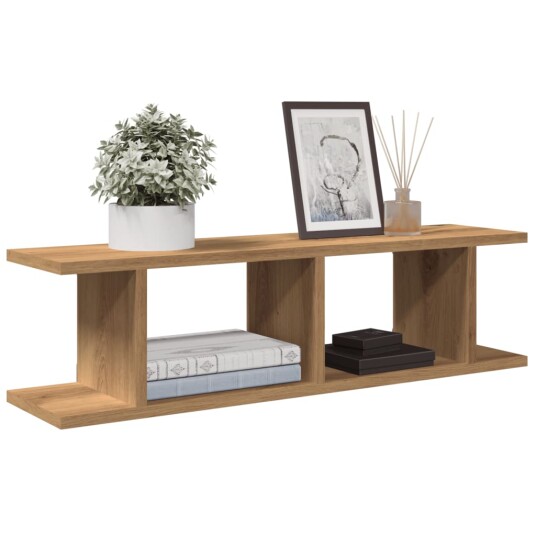  Vegghyller 2 stk artisan eik 75x18x20 cm konstruert tre 8721158439529