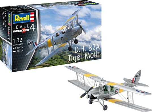 Revell D.H 82A Tiger Moth Modellfly Byggesett 1:32