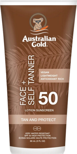 Australian Gold Lotion Sunscreen Face + Self Tanner SPF 50 88 ml Australian Gold Lotion Sunscreen Face + Self Tanner SPF 50 88 ml