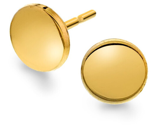 Pan Jewelry Øredobber i 585 gult gull flate