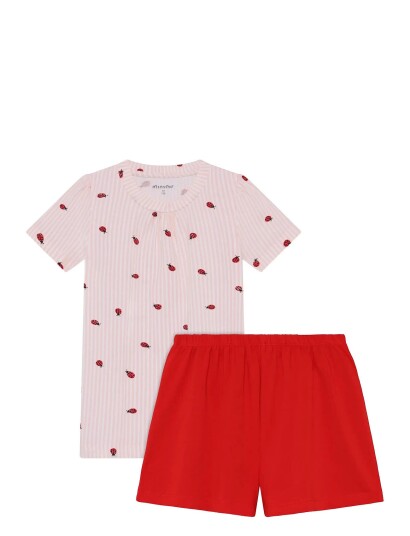 Minymo T Shirt+Short Set Aop Pink 98 Minymo T Shirt+Short Set Aop Pink 98