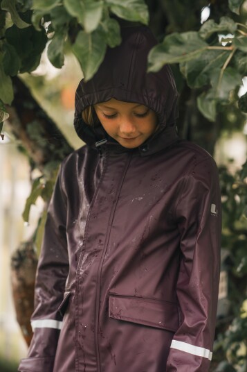 Lindberg Vestby Fôret Regnjakke Plum 110