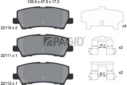 PAGID T2673N Bremseklosser PAGID T2673N Bremseklosser
