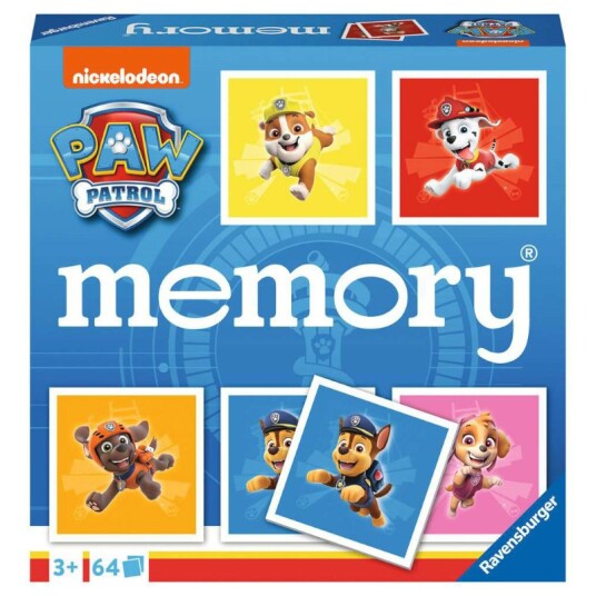Ravensburger Paw Patrol Memory Barnespill med 64 Brikker for 2-8 Spillere Ravensburger Paw Patrol Memory Barnespill med 64 Brikker for 2-8 Spillere